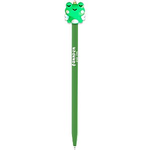 Caneta Esferográfica FANN Pen 0.7MM Sapinho Tinta Preta Caixa com 12