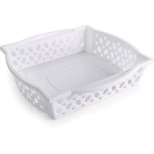 Cesta Organizadora Empilhável G 25,4X24,2CM Branca