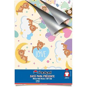 Saco Metalizado 30X45CM Bebê Sortidos Pacote com 100