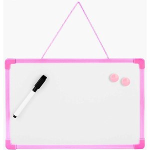 Quadro Aviso Magnético 30X20CM com ALÇA Rosa
