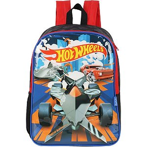 Mochila Infantil HOT Wheels G Preta com ALÇA