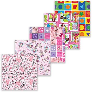 Saco Metalizado Infantil Feminino 50X70CM Pacote com 50