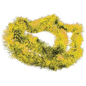 Artigo para Decoração Natal Festão Metalizado 3CM X 2M Ouro