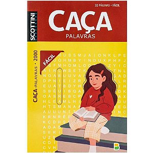 Livro de Atividades CAÇA-PALAVRAS Fácil N.2000 32 Páginas Pacote com 10