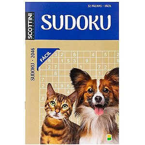 Livro de Atividades Sudoku Scottini Fácil 32 Páginas Pacote com 10