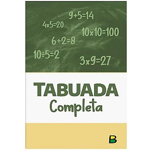 Livro Pedagógico Tabuada Completa 10X15CM 14 Páginas Pacote com 10