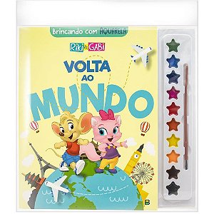 Livro Aquarela Volta AO Mundo 27X28CM 16 Páginas