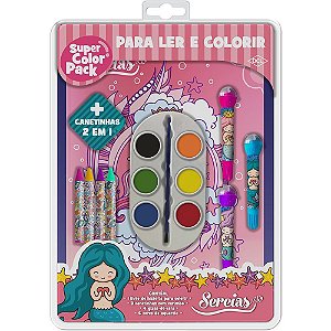 Livro Infantil para Colorir Sereias Super Color PACK