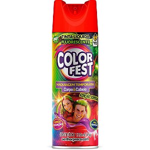 Pinta Cabelo 125ML Color FEST Vermelho Fluor Caixa com 24