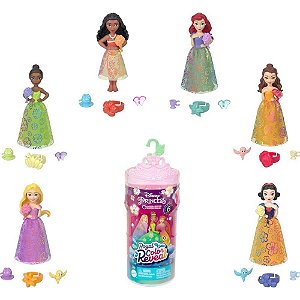 Boneca Disney Princesas Mini Color Reveal Festa NO Jardim Série 3