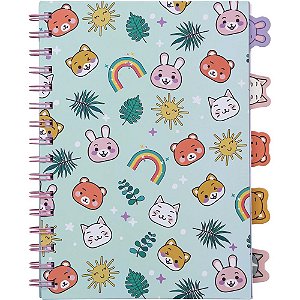 Caderno A5 Kawaii com 5 Divisórias e 80 Folhas