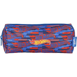 Estojo Simples HOT Wheels Tecido Azul