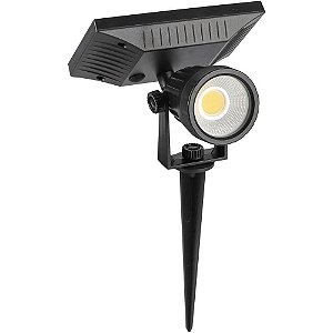 Luminária LED Espeto Solar IP65 39LM 3000K para USO Externo