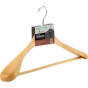 Cabide de Madeira com Ombreira Mycloset Ordene
