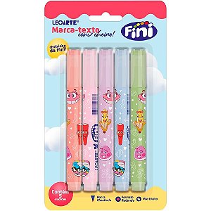 Caneta Marca Texto Fini com Aroma 5 Cores Blister