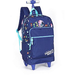 Mochila Infantil com Rodinha Divertidamente Azul