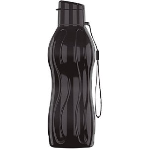 Garrafa Plástica INFINITY Neon 600ML Preta