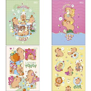 Caderno Brochurão Capa Dura Capyclub 80 Folhas - Pacote com 5