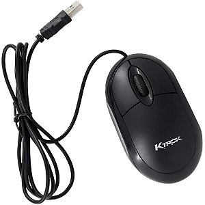 Mouse óptico USB 1200 DPI 3 Botões Preto