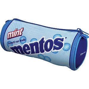 Estojo Simples Mentos MINT Redondo Azul - Caixa com 5 Unidades