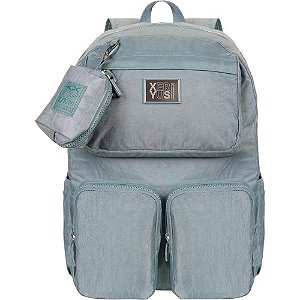 Mochila TRENDY Verde com Bolsa Chaveiro