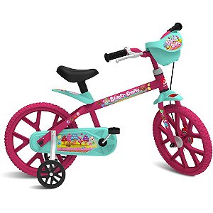 Bicicleta Infantil ARO 14 Sweet Game com Rodinhas e Cestinha