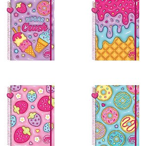Caderno 01X1 Capa Dura Larissa Manoela 80 Folhas Pacote com 04
