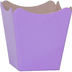 Cachepot Paper Liso Lilás 11X11X9CM Pote Trapezoidal – Pacote com 10