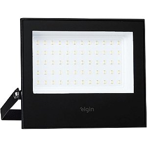 Refletor Projetor LED 100W 6500K Preto para áreas Externas