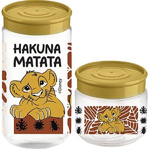 Pote Plástico o Rei Leão KIT 160ML + 350ML