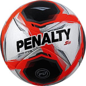 Bola de Futebol de Campo S11 R1 XXV Branco, Preto e Laranja