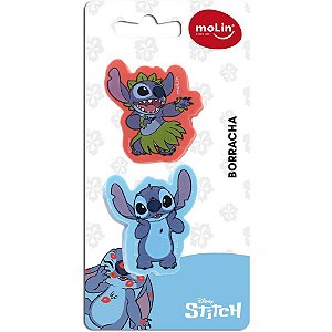 Borracha Decorada STITCH Blister com 2 Unidades