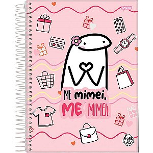 Caderno 10 Matérias Capa Dura FLORK ME Mimei 160 Folhas Pacote com 4