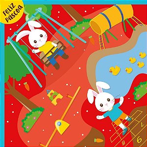 Embalagem para OVO de Páscoa 18X18CM Parquinho Vermelho Pacote com 25