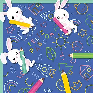 Embalagem para OVO de Páscoa 24X24CM Lápis de COR Azul Pacote com 25