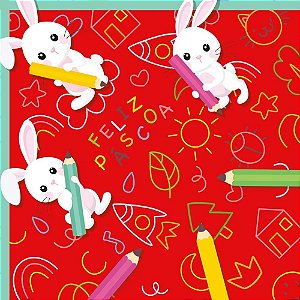Embalagem para OVO de Páscoa 24X24CM Lápis de COR Vermelho Pacote com 25