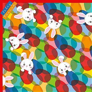 Embalagem para OVO de Páscoa 49X49CM Color EGG Pacote com 25