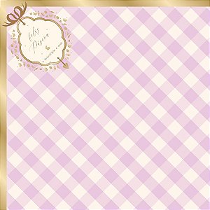 Embalagem para OVO de Páscoa 49X49CM Quinn Lilás e Ouro Pacote com 25