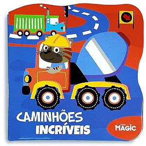Livro Infantil Ilustrado Recortado Caminhões Incríveis