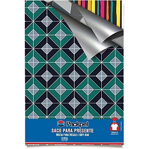 Saco Metalizado 50X70CM Casual Sortido Pacote com 50 Unidades