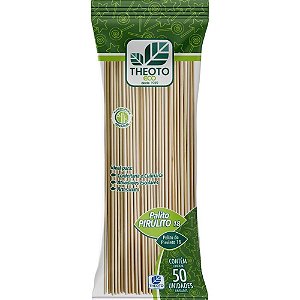 Palito de Madeira para Pirulito 180MM Pacote com 50 Unidades