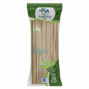 Palito de Madeira para Pirulito 180MM Pacote com 50 Unidades