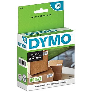 Etiqueta Adesiva Térmica DYMO LW 25MM X 54MM com 500 Unidades