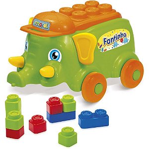 Brinquedo Educativo Fantinho Blocos de Montar com 10 Peças