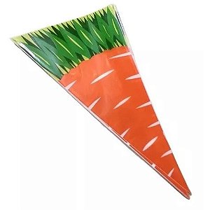 Embalagem para TRUFA/CONE Cenoura 14X23CM Pacote com 20