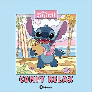 Livro de Colorir STITCH COMFY Relax 24 Páginas 21X21CM