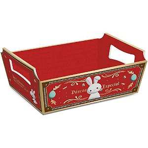 Cesta de Papel Contos de Páscoa M 22X15X9CM Pacote com 10