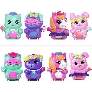Polly Pocket Micro Conjunto WORLD Animazinhos Sortido com 1 Boneca e 10 Acessórios