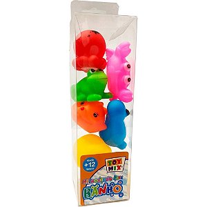 Brinquedo para Bebê de Banho com 7 Peças Coloridas