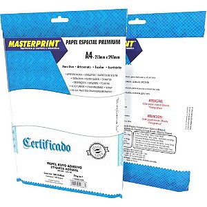Etiqueta A4 Auto Adesiva INK/LASER 70G Pacote com 100 Folhas